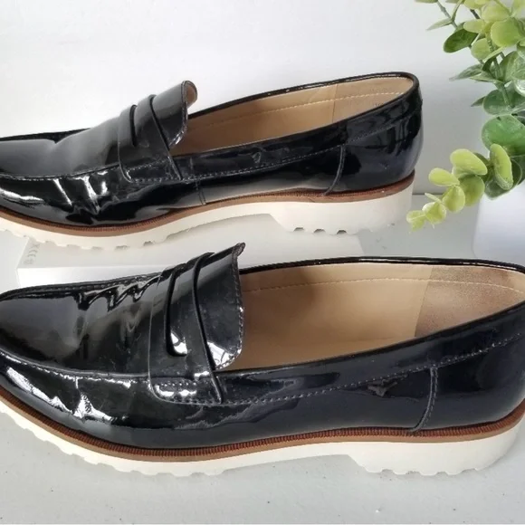 Karl Lagerfeld Black Patent Leather Loafers - Picture 4 of 4